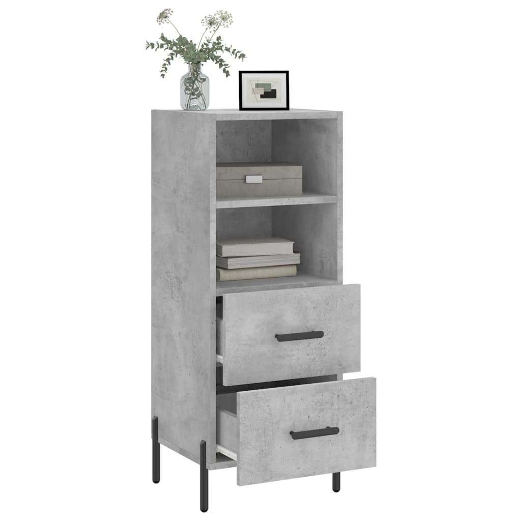 vidaXL Sideboard Concrete Grey 34.5x34x90 cm Engineered Wood 4