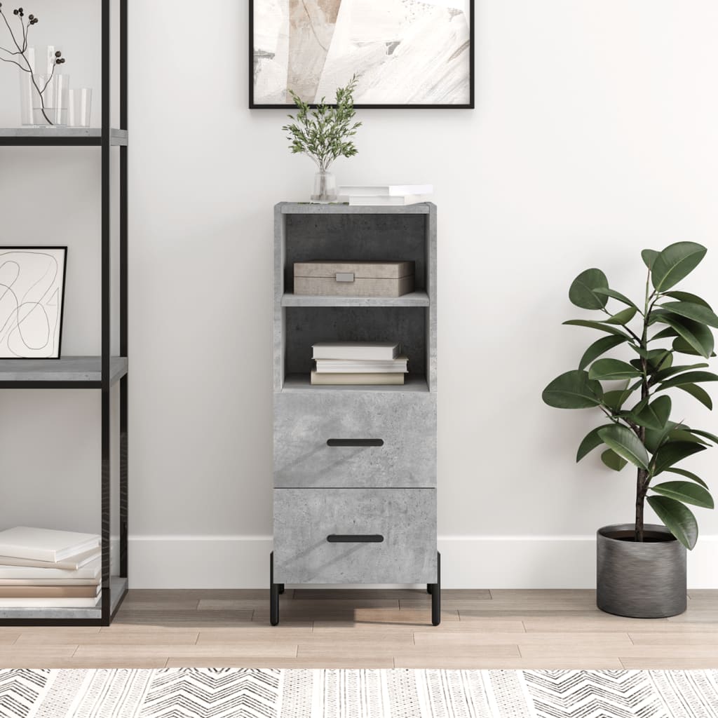 vidaXL Sideboard Concrete Grey 34.5x34x90 cm Engineered Wood 1