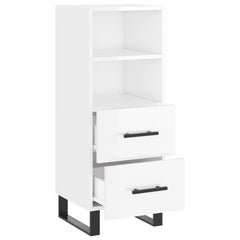 vidaXL Sideboard High Gloss White 34.5x34x90 cm Engineered Wood 5
