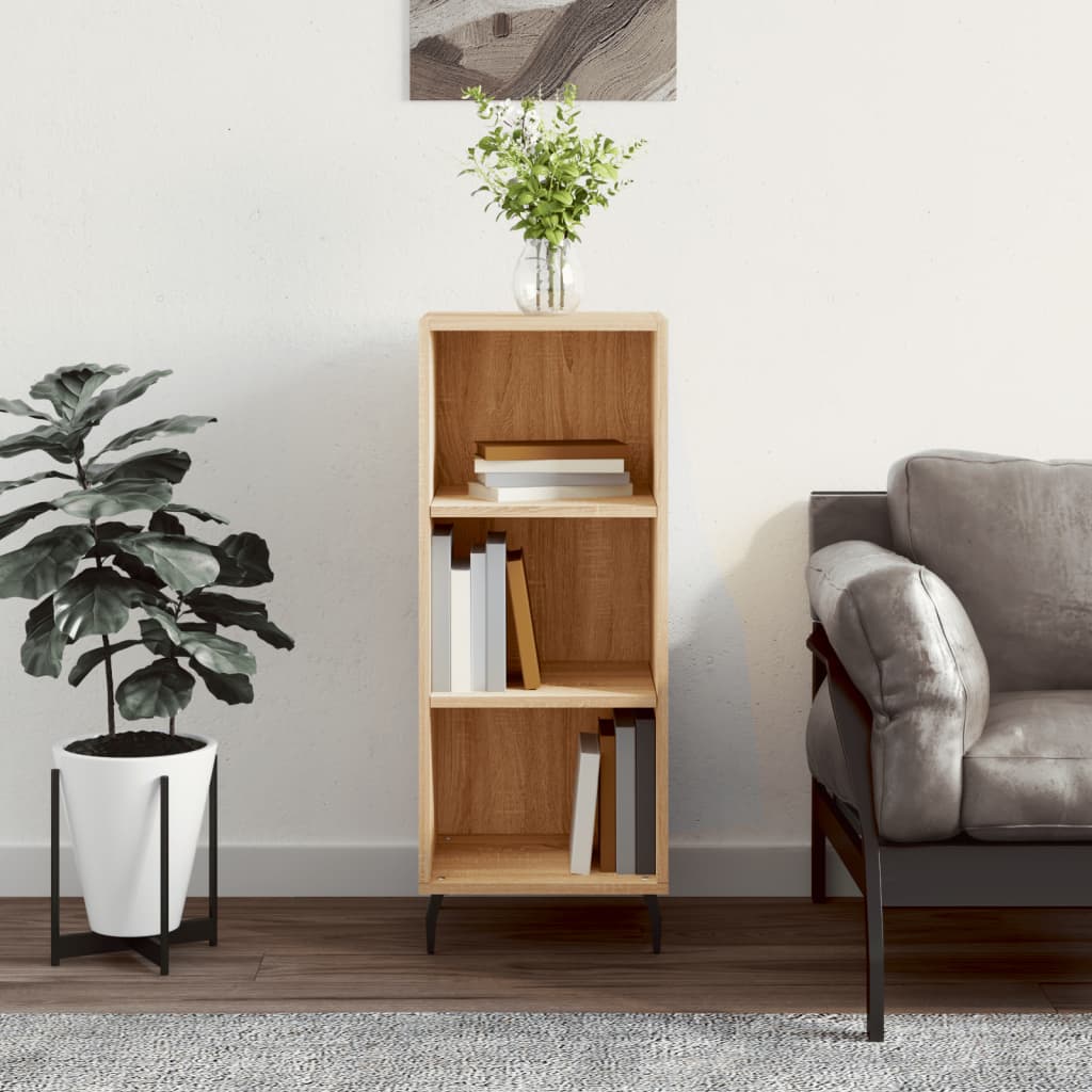 vidaXL Sideboard Sonoma Oak 34.5x32.5x90 cm Engineered Wood 1
