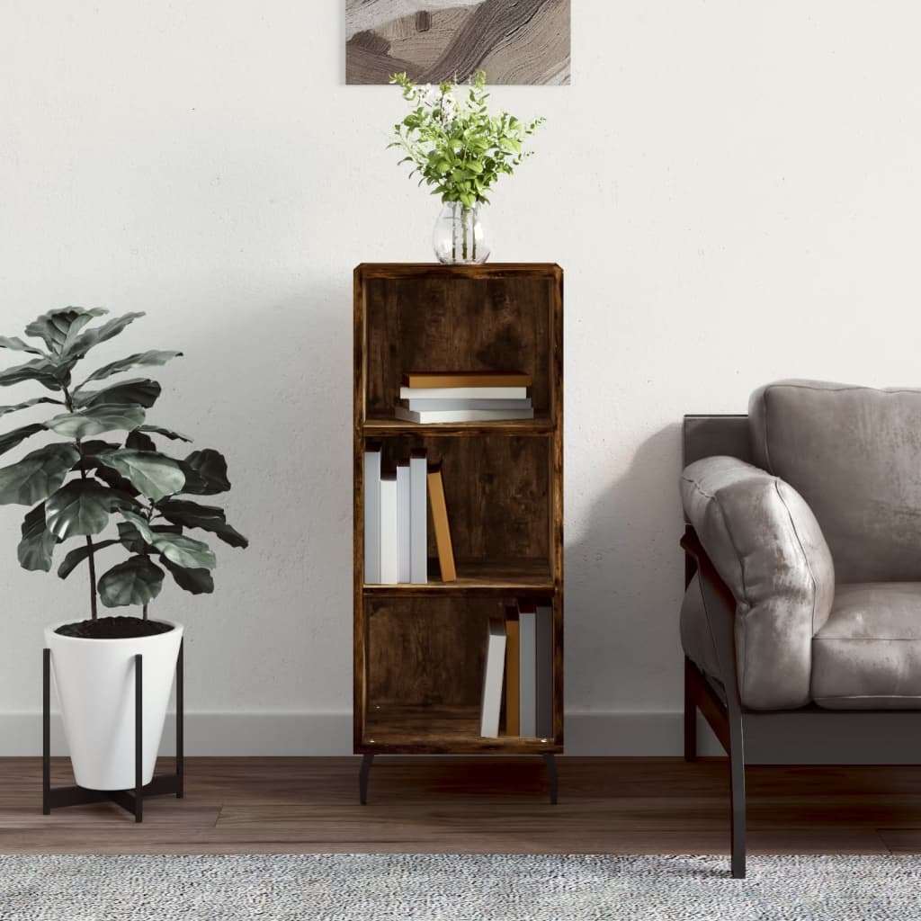 vidaXL Sideboard Smoked Oak 34.5x32.5x90 cm Engineered Wood 1
