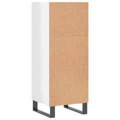 vidaXL Sideboard High Gloss White 34.5x32.5x90 cm Engineered Wood 6