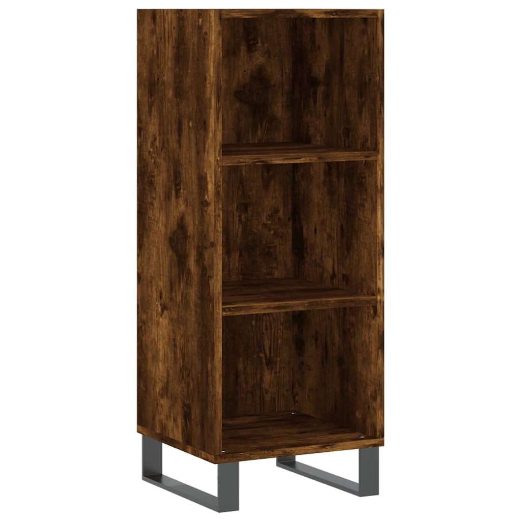 vidaXL Sideboard Smoked Oak 34.5x32.5x90 cm Engineered Wood 2