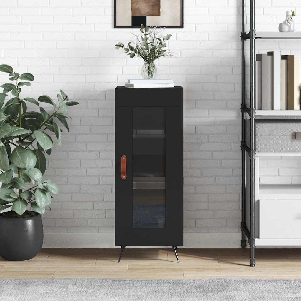 vidaXL Sideboard Black 34.5x34x90 cm Engineered Wood 1