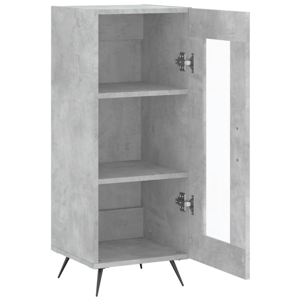 vidaXL Sideboard Concrete Grey 34.5x34x90 cm Engineered Wood 6