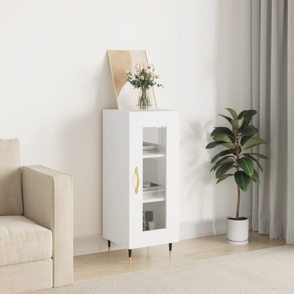 vidaXL Sideboard White 34.5x34x90 cm Engineered Wood 1