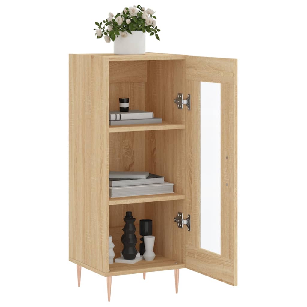 vidaXL Sideboard Sonoma Oak 34.5x34x90 cm Engineered Wood 4