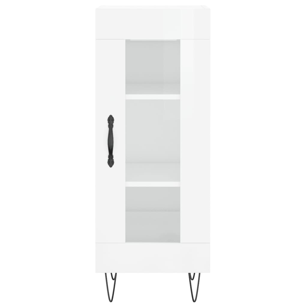 vidaXL Sideboard High Gloss White 34.5x34x90 cm Engineered Wood 5
