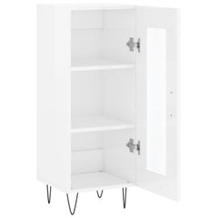 vidaXL Sideboard High Gloss White 34.5x34x90 cm Engineered Wood 6