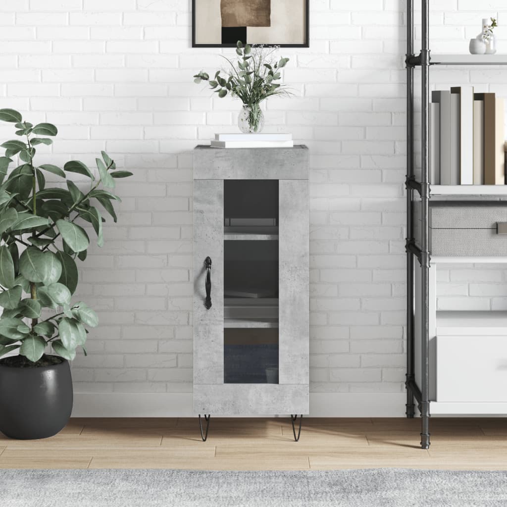 vidaXL Sideboard Concrete Grey 34.5x34x90 cm Engineered Wood 1