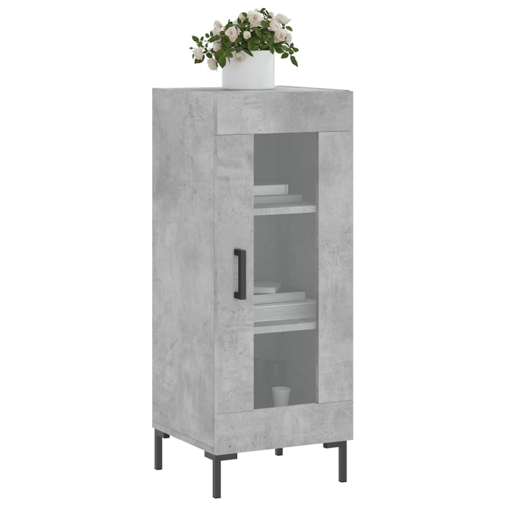 vidaXL Sideboard Concrete Grey 34.5x34x90 cm Engineered Wood 3