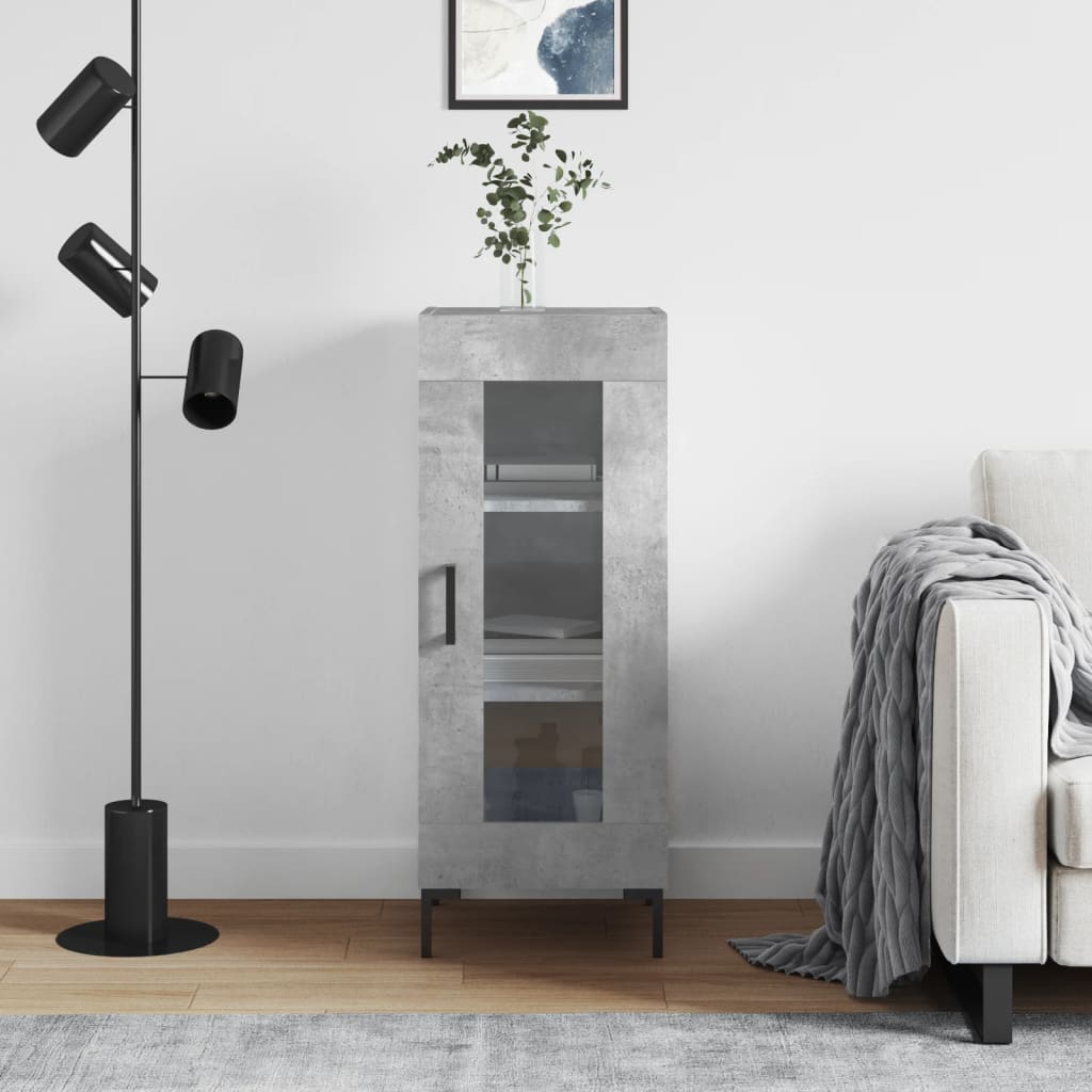 vidaXL Sideboard Concrete Grey 34.5x34x90 cm Engineered Wood 1