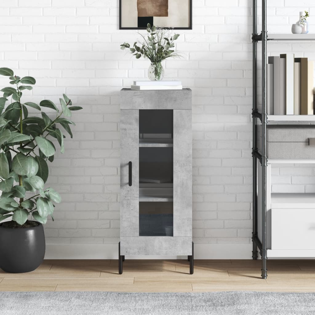 vidaXL Sideboard Concrete Grey 34.5x34x90 cm Engineered Wood 1