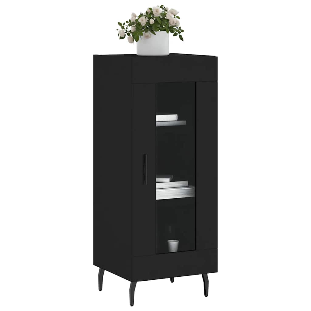 vidaXL Sideboard Black 34.5x34x90 cm Engineered Wood 3