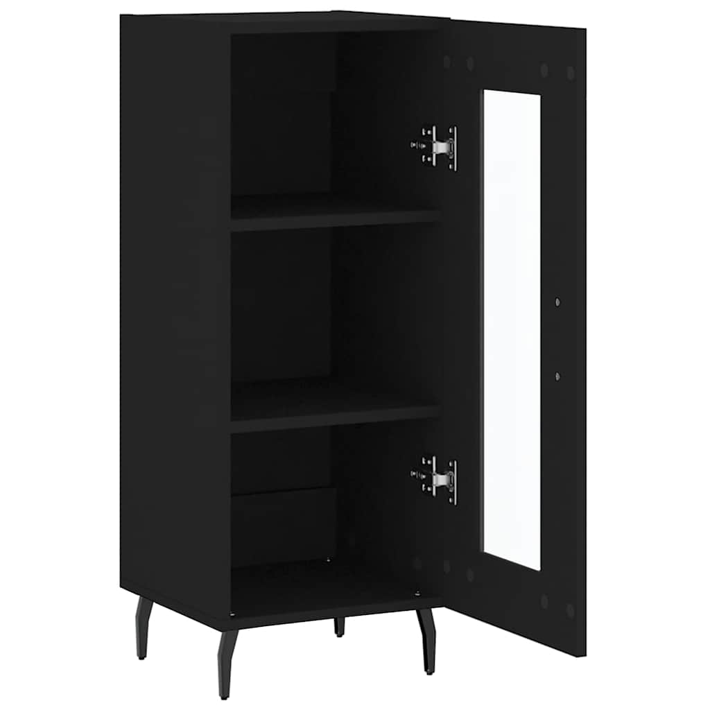 vidaXL Sideboard Black 34.5x34x90 cm Engineered Wood 6