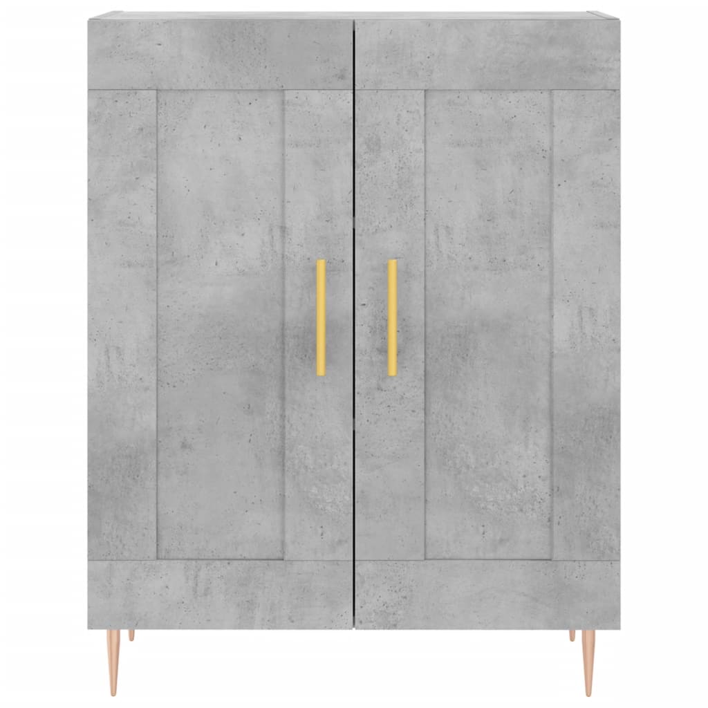 vidaXL Sideboard Concrete Grey 69.5x34x90 cm Engineered Wood 5