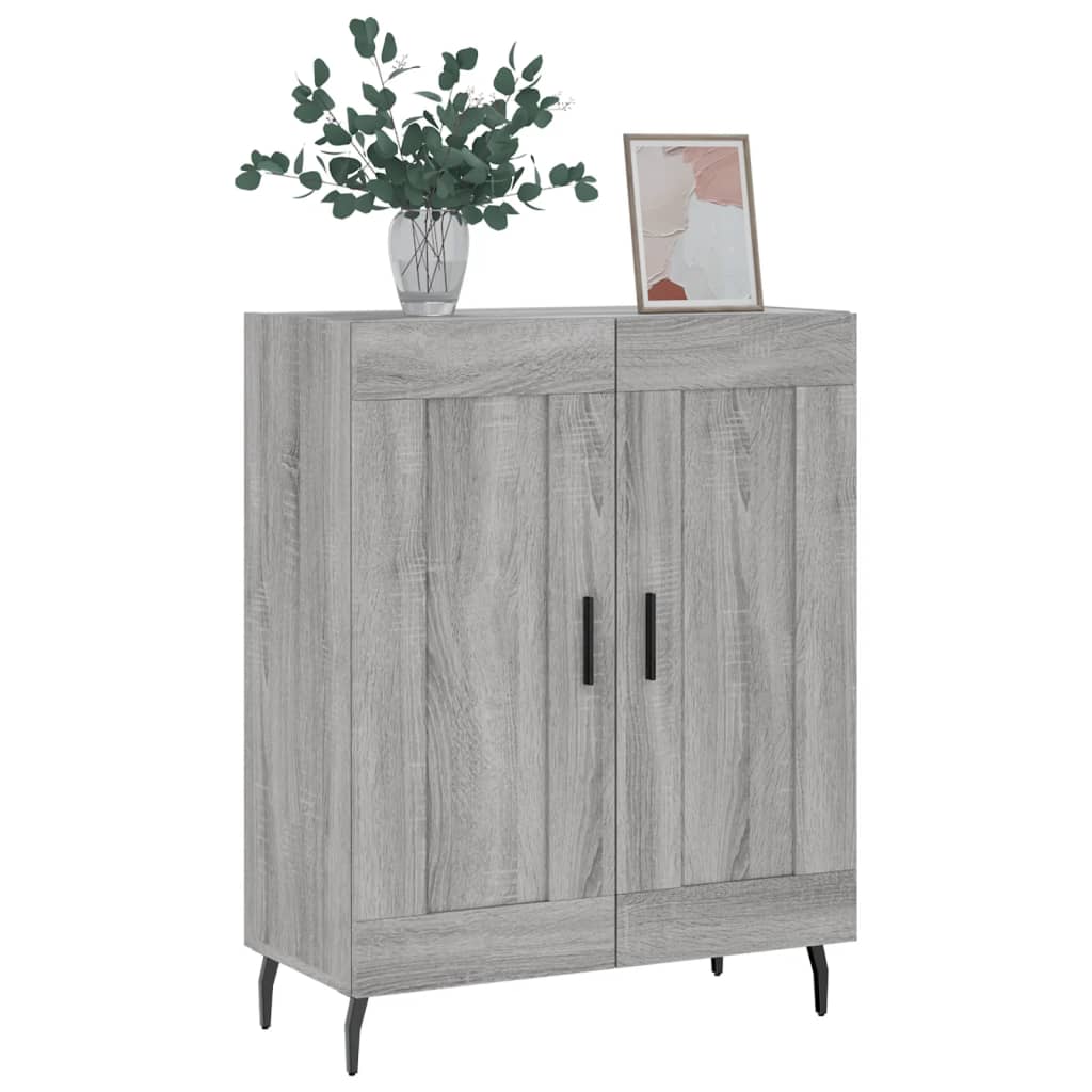 vidaXL Sideboard Grey Sonoma 69.5x34x90 cm Engineered Wood 3