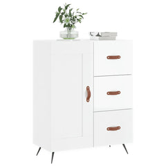 vidaXL Sideboard High Gloss White 69.5x34x90 cm Engineered Wood 3