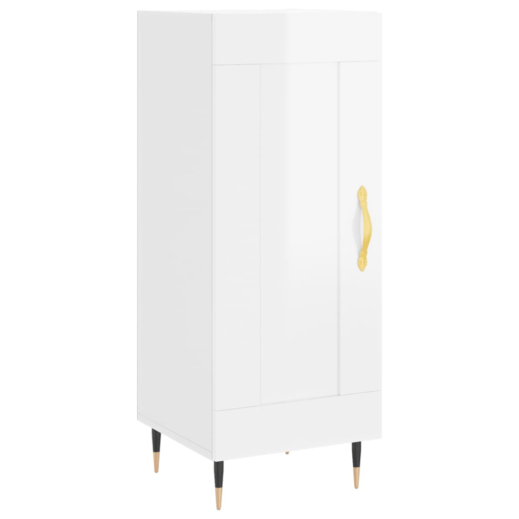vidaXL Sideboard High Gloss White 34.5x34x90 cm Engineered Wood 2