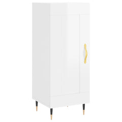 vidaXL Sideboard High Gloss White 34.5x34x90 cm Engineered Wood 2