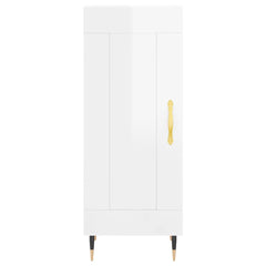 vidaXL Sideboard High Gloss White 34.5x34x90 cm Engineered Wood 5