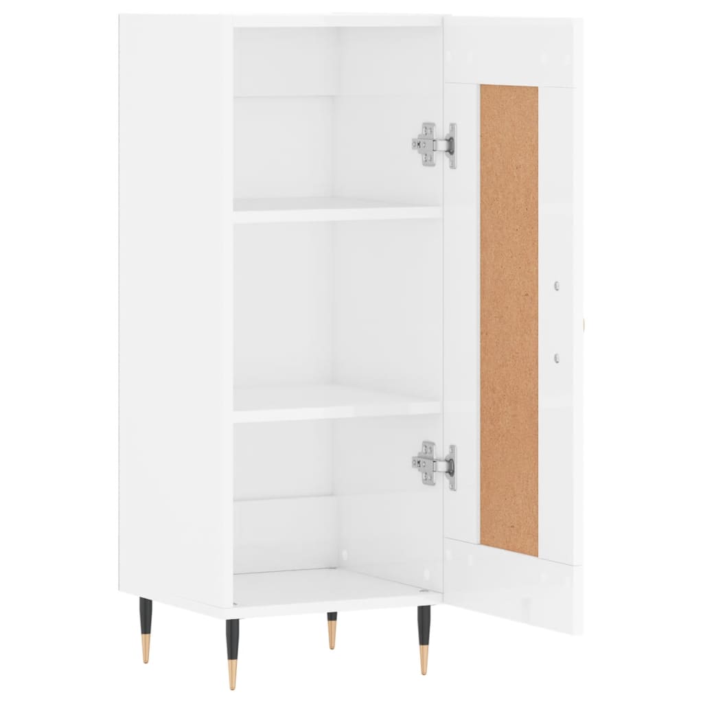 vidaXL Sideboard High Gloss White 34.5x34x90 cm Engineered Wood 6