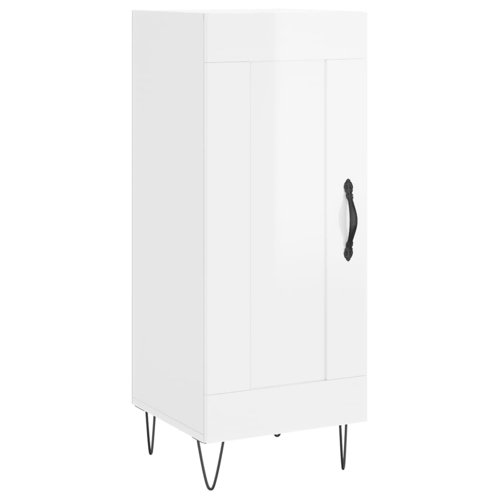 vidaXL Sideboard High Gloss White 34.5x34x90 cm Engineered Wood 2