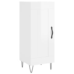 vidaXL Sideboard High Gloss White 34.5x34x90 cm Engineered Wood 2