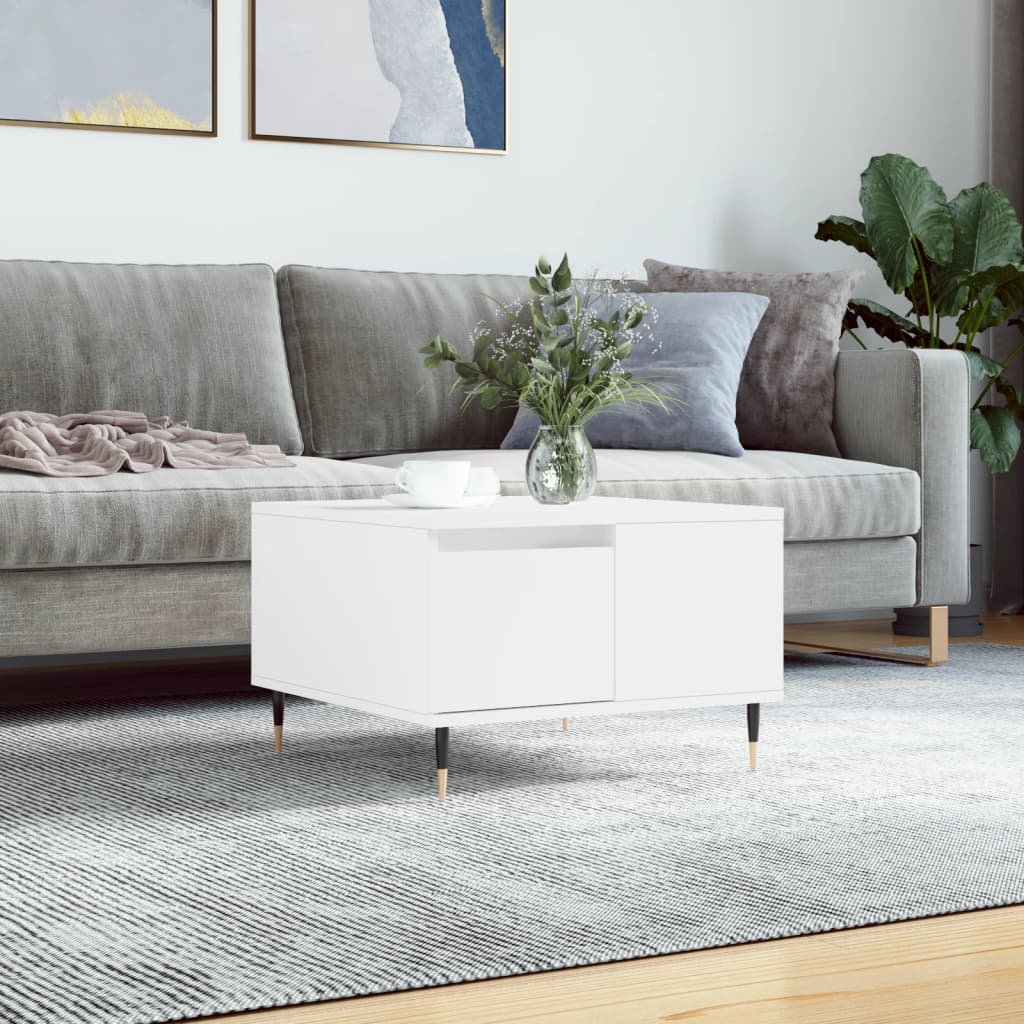 vidaXL Coffee Table White 55x55x36.5 cm Engineered Wood 1