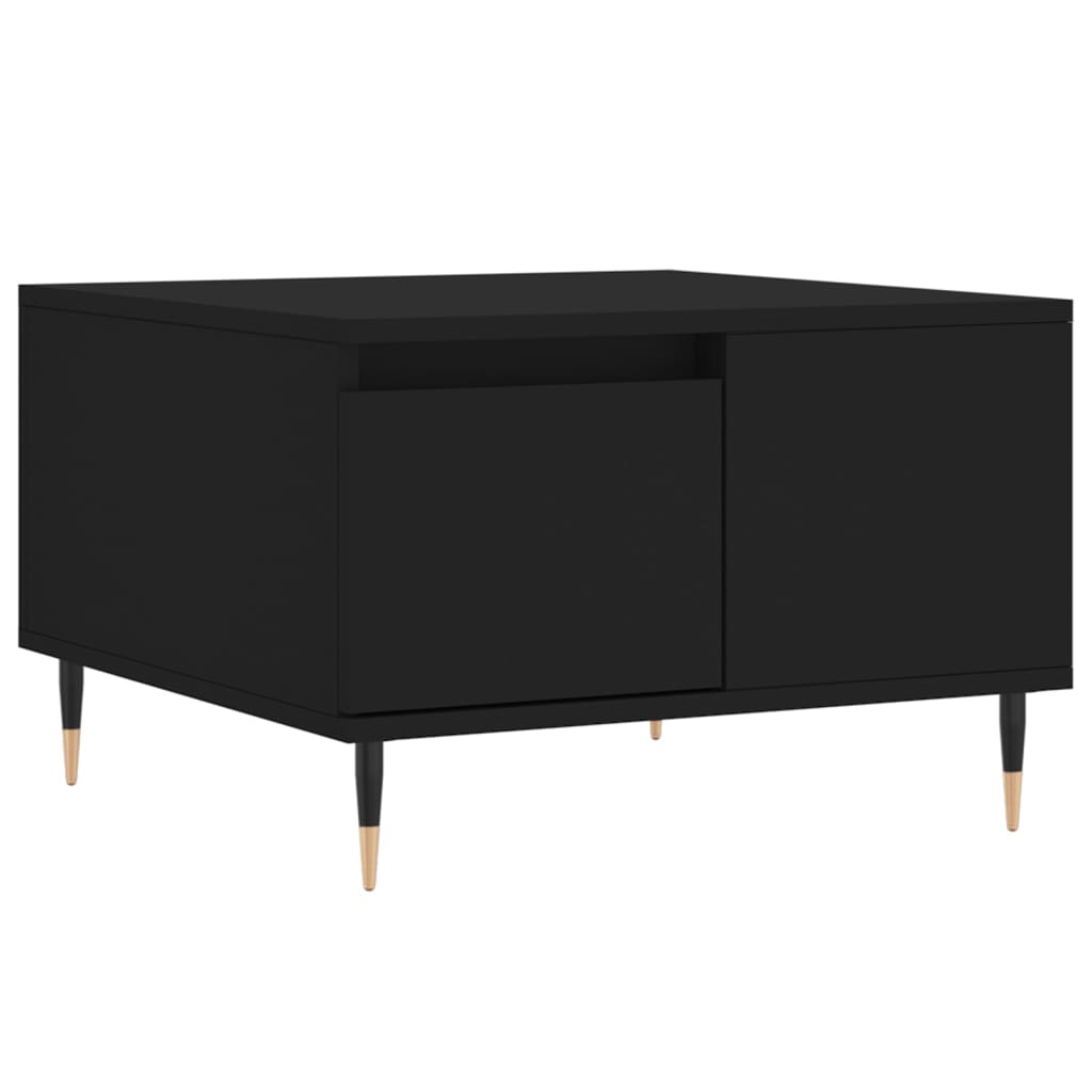 vidaXL Coffee Table Black 55x55x36.5 cm Engineered Wood 2