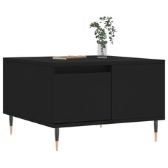 vidaXL Coffee Table Black 55x55x36.5 cm Engineered Wood 3
