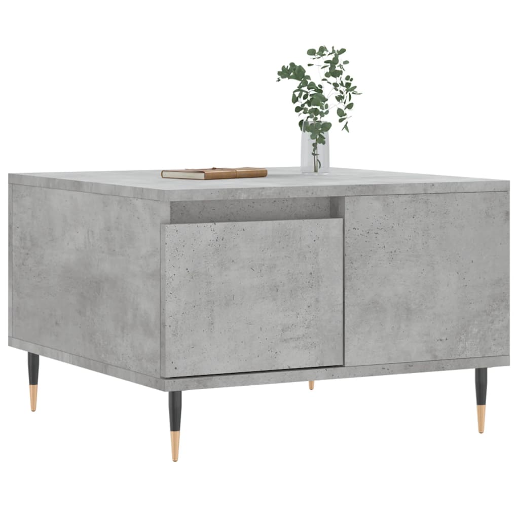 vidaXL Coffee Table Concrete Grey 55x55x36.5 cm Engineered Wood 3