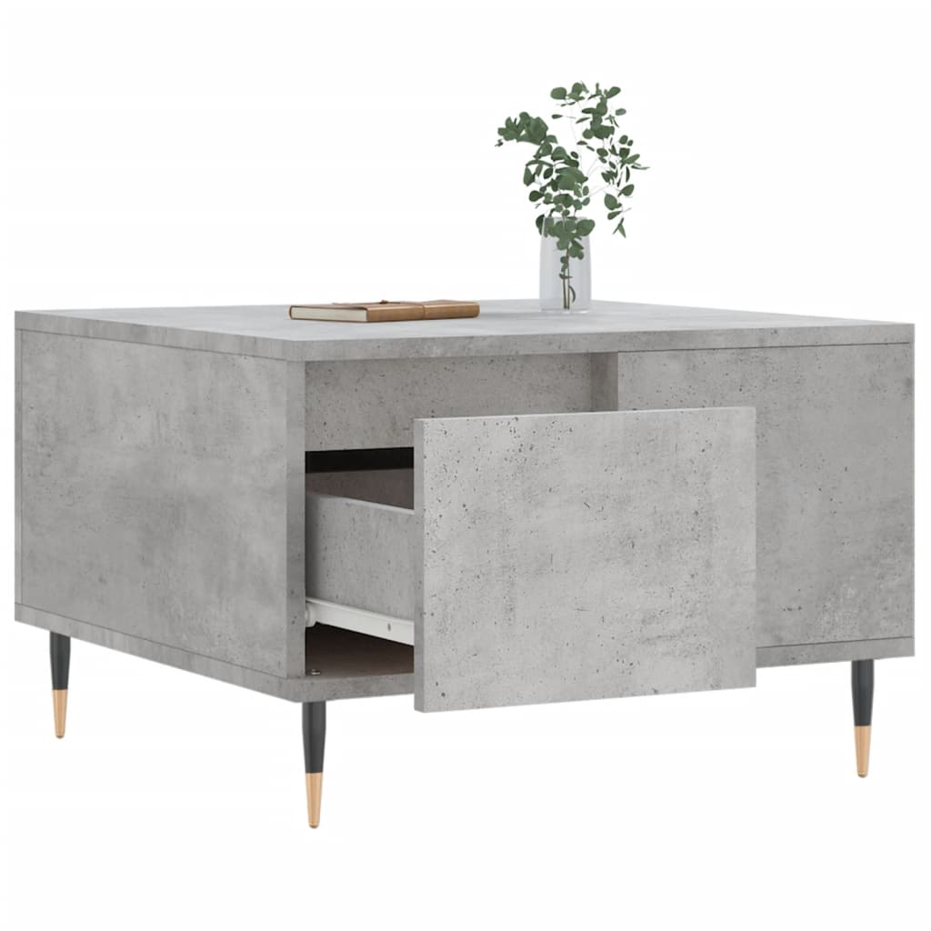 vidaXL Coffee Table Concrete Grey 55x55x36.5 cm Engineered Wood 4