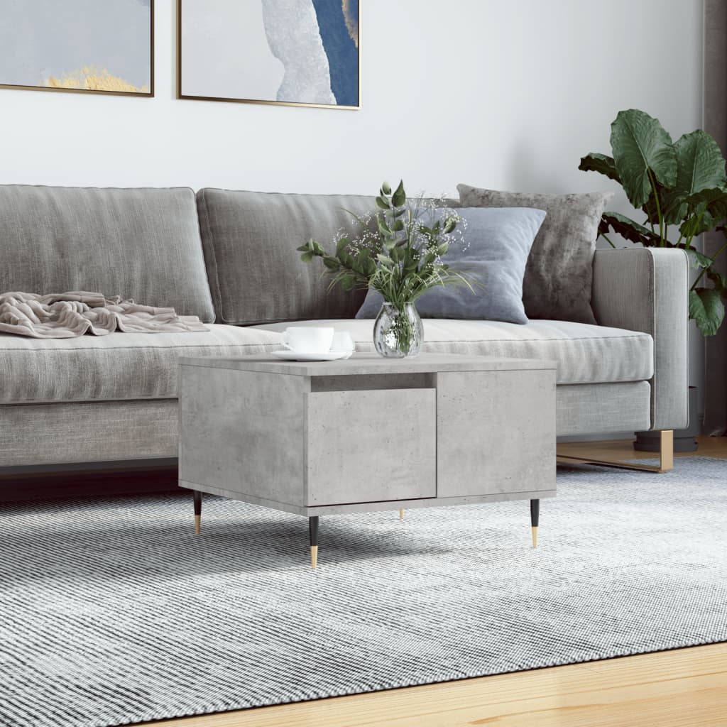 vidaXL Coffee Table Concrete Grey 55x55x36.5 cm Engineered Wood 1