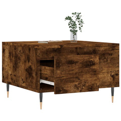 vidaXL Coffee Table Smoked Oak 55x55x36.5 cm Engineered Wood 4