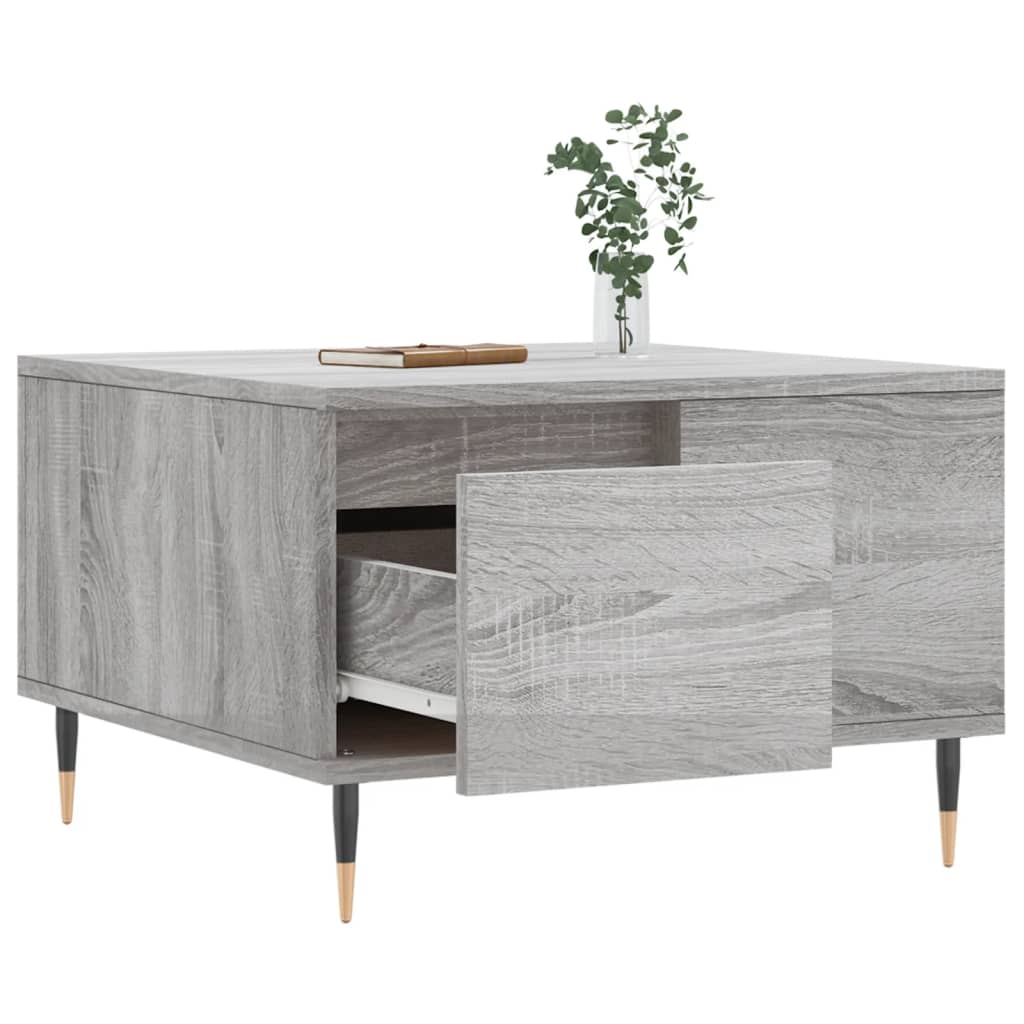 vidaXL Coffee Table Grey Sonoma 55x55x36.5 cm Engineered Wood 4