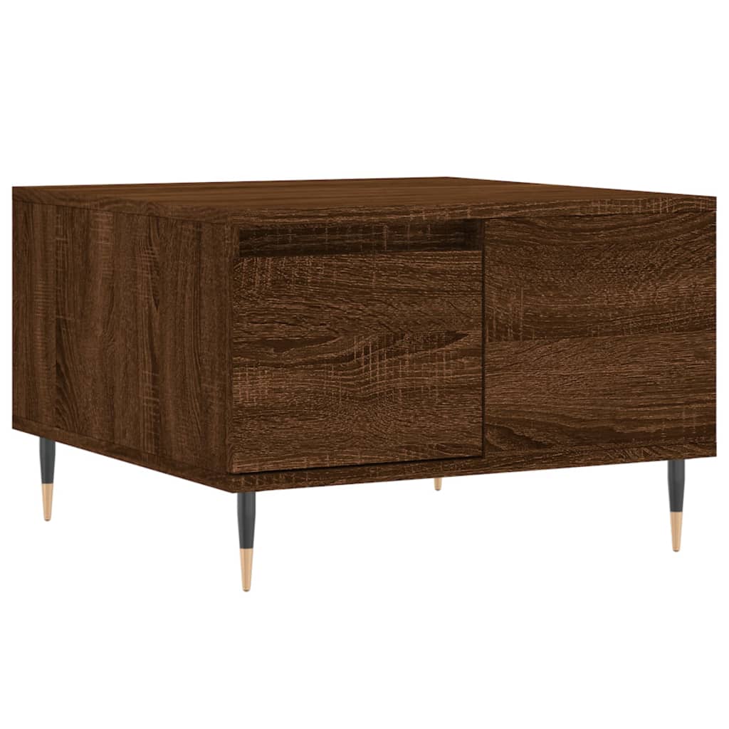vidaXL Coffee Table Brown Oak 55x55x36.5 cm Engineered Wood 2
