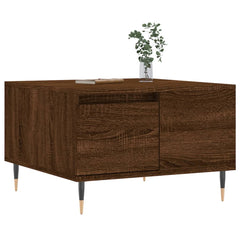 vidaXL Coffee Table Brown Oak 55x55x36.5 cm Engineered Wood 3