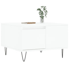 vidaXL Coffee Table White 55x55x36.5 cm Engineered Wood 3