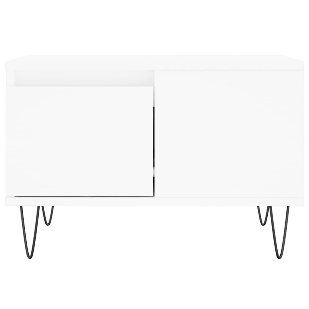 vidaXL Coffee Table White 55x55x36.5 cm Engineered Wood 5