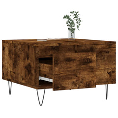 vidaXL Coffee Table Smoked Oak 55x55x36.5 cm Engineered Wood 4