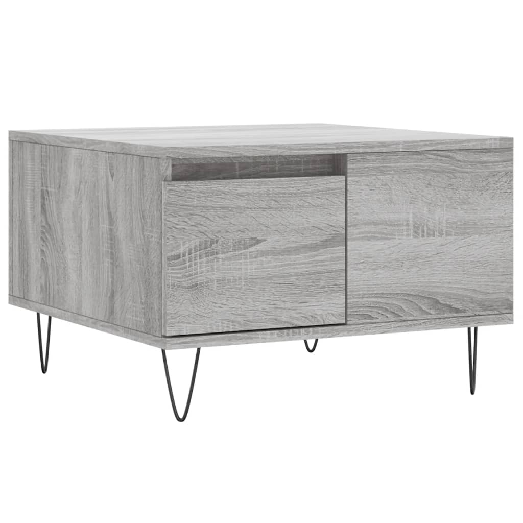 vidaXL Coffee Table Grey Sonoma 55x55x36.5 cm Engineered Wood 2