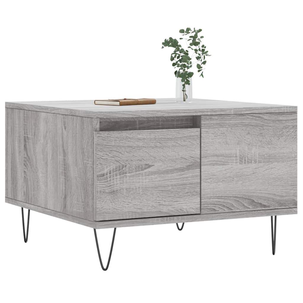 vidaXL Coffee Table Grey Sonoma 55x55x36.5 cm Engineered Wood 3