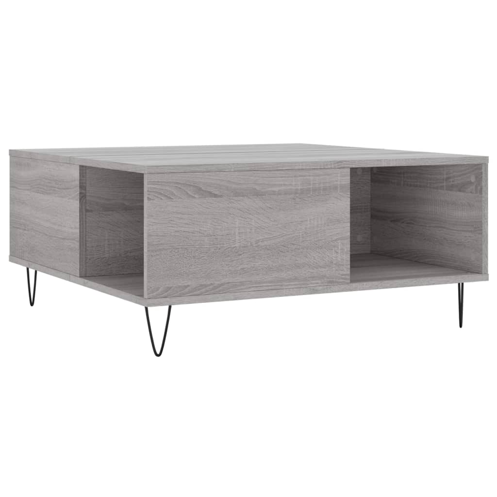 vidaXL Coffee Table Grey Sonoma 80x80x36.5 cm Engineered Wood 6