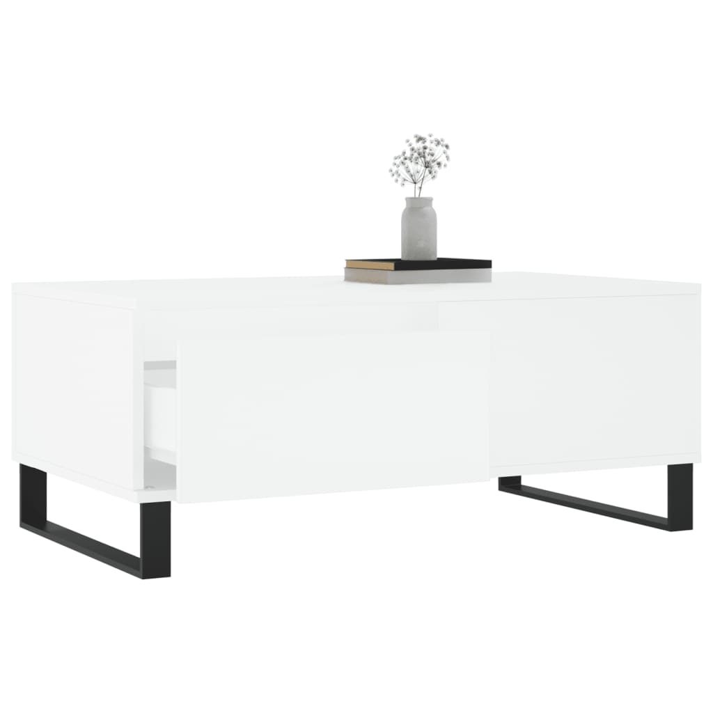 vidaXL Coffee Table White 90x50x36.5 cm Engineered Wood 3