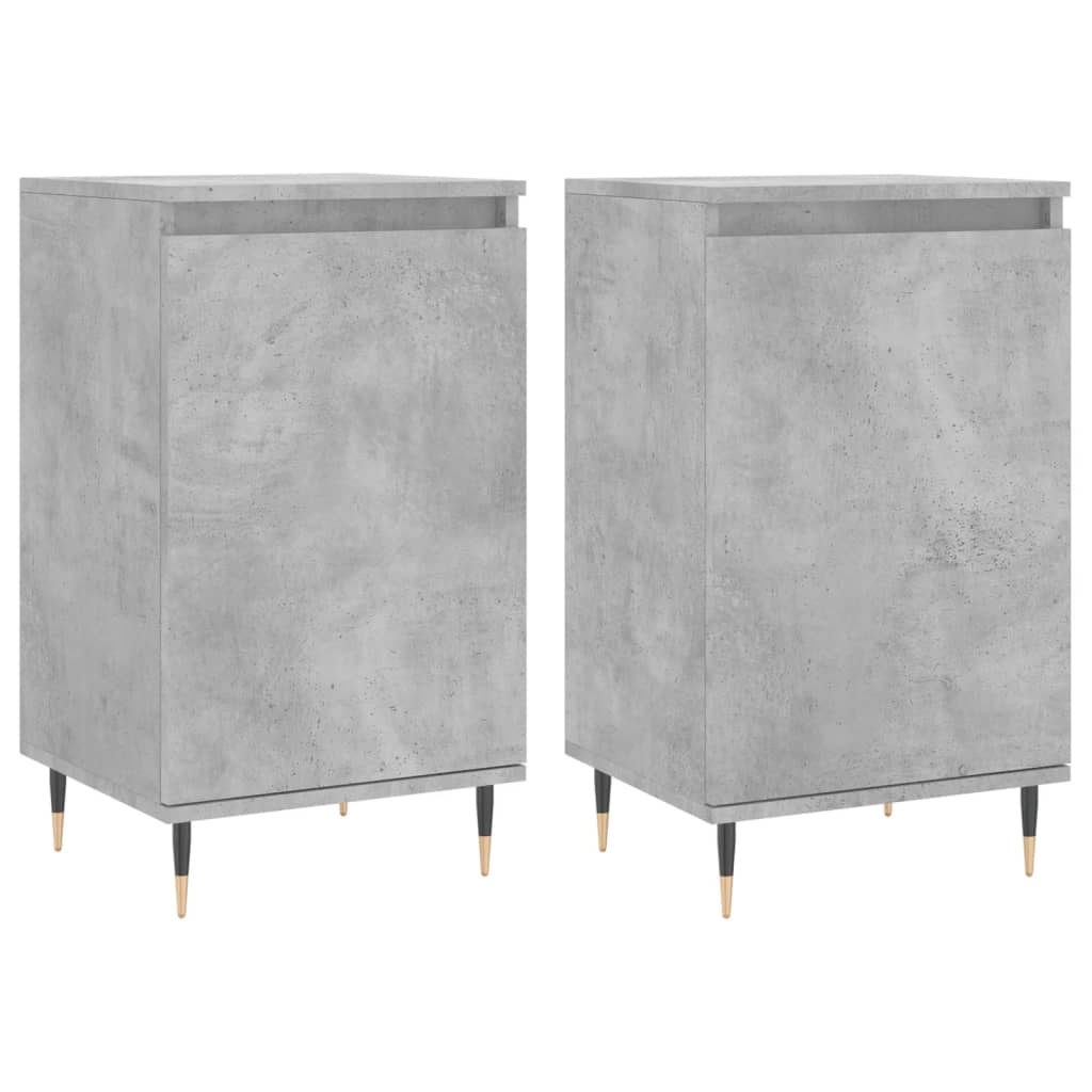 vidaXL Sideboards 2 pcs Concrete Grey 40x35x70 cm Engineered Wood 2