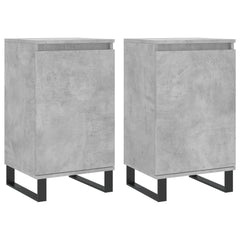 vidaXL Sideboards 2 pcs Concrete Grey 40x35x70 cm Engineered Wood 2