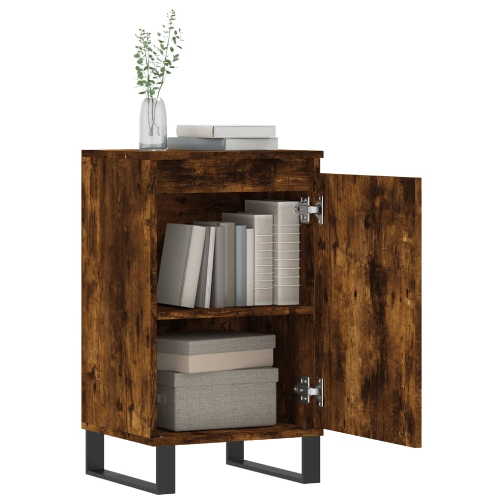 vidaXL Sideboards 2 pcs Smoked Oak 40x35x70 cm Engineered Wood 4