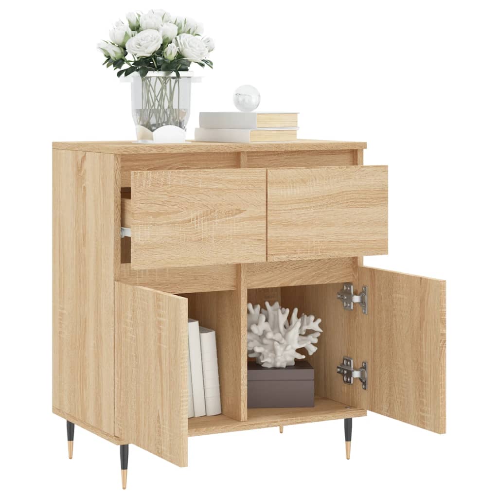 vidaXL Sideboard Sonoma Oak 60x35x70 cm Engineered Wood 4