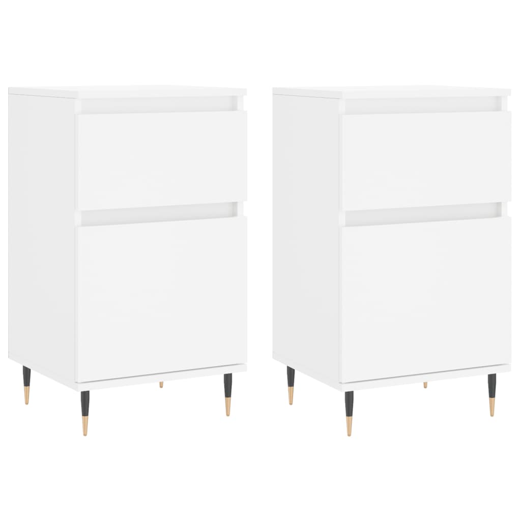 vidaXL Sideboards 2 pcs White 40x35x70 cm Engineered Wood 2